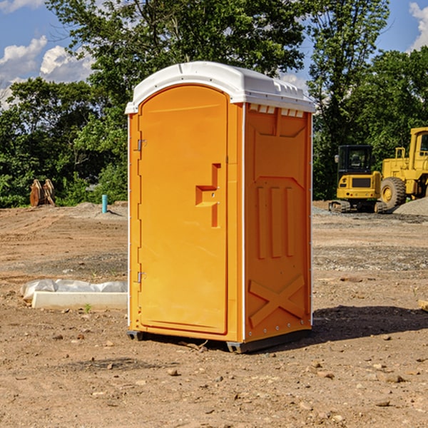 can i customize the exterior of the porta potties with my event logo or branding in Coral